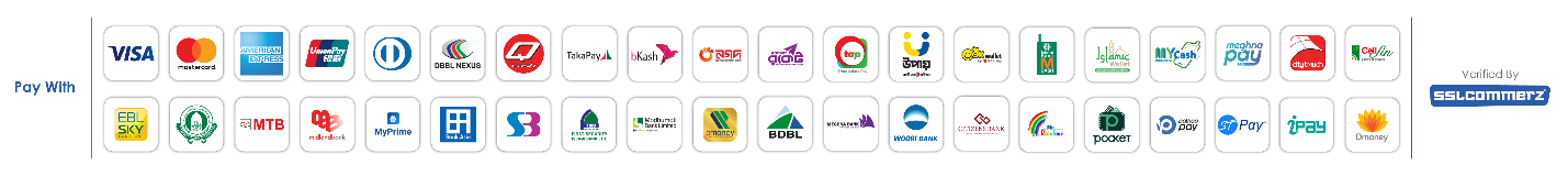 Accepted payment methods verified by SSLCommerz